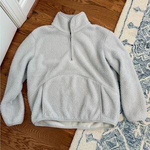 BAILEY 44 Women's Ivory Fleece 1/4 Zip Pullover size medium